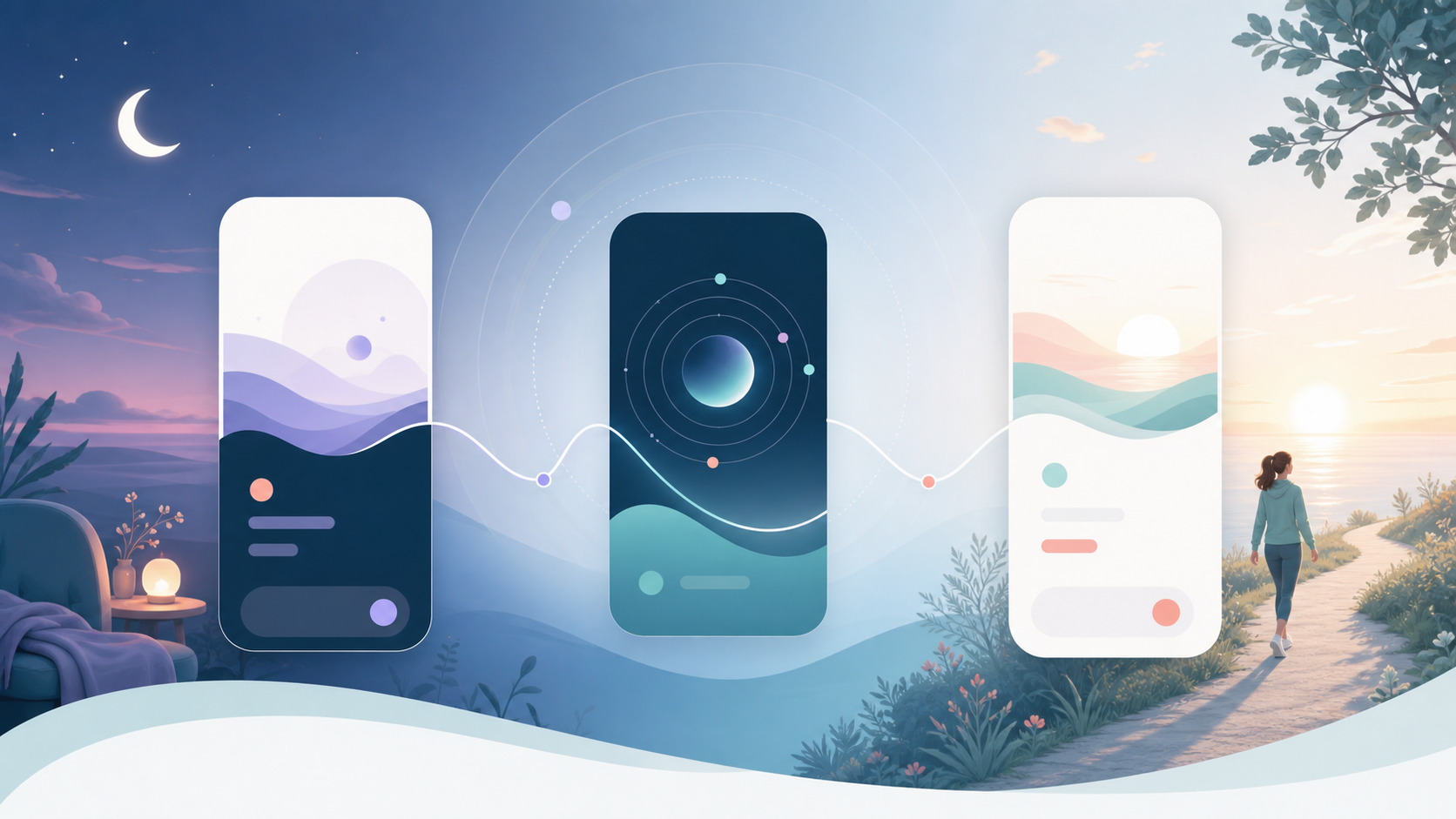 Sleep and energy progress journey visual